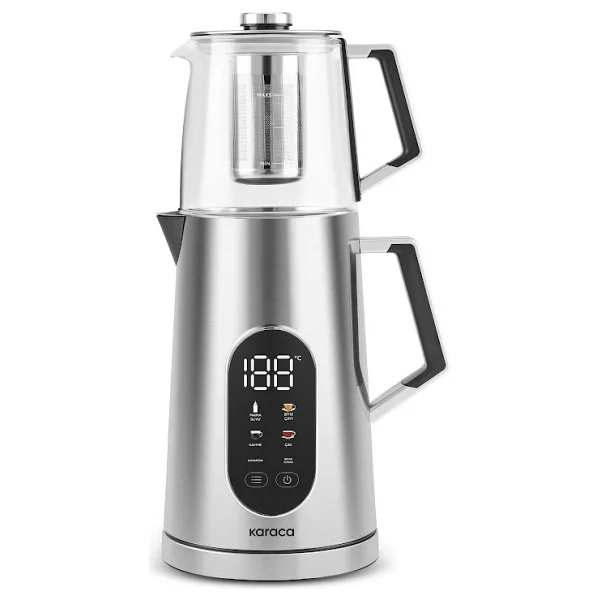 Karaca Cool Touch 1503 1500 W Inox Cam Demlikli Çay Makinesi - Görsel 9