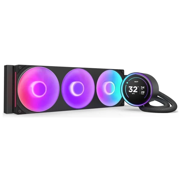 Nzxt Kraken Elite RGB Ips Lcd Rl-Kr36e-B2 Siyah 360 Mm İşlemci Sıvı Soğutucu - Görsel 3