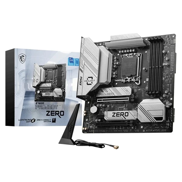 Msı B760m Project Zero Wi-Fi Intel Lga1700 DDR5 Micro Atx Anakart - Görsel 3