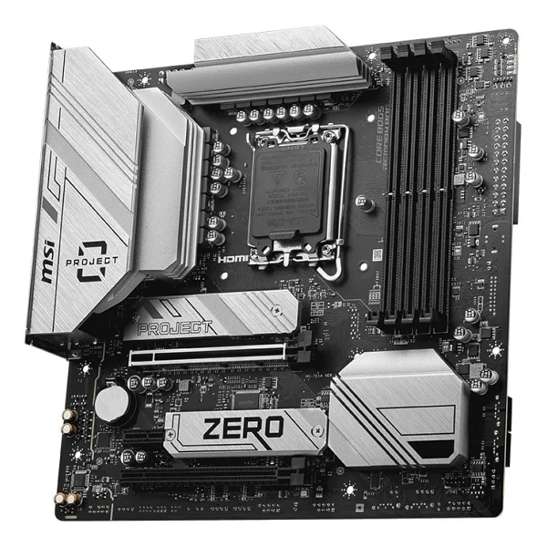 Msı B760m Project Zero Wi-Fi Intel Lga1700 DDR5 Micro Atx Anakart - Görsel 4