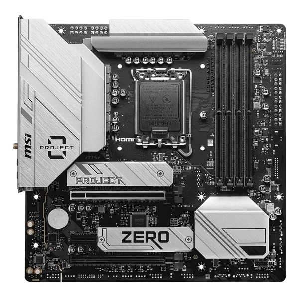 Msı B760m Project Zero Wi-Fi Intel Lga1700 DDR5 Micro Atx Anakart - Görsel 6