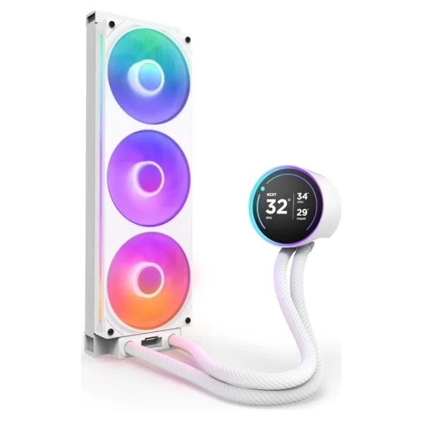 Nzxt Kraken Elite 360 RGB Rl-Kr36e-W2 360mm Beyaz İşlemci Sıvı Soğutucu (2024) - Görsel 2