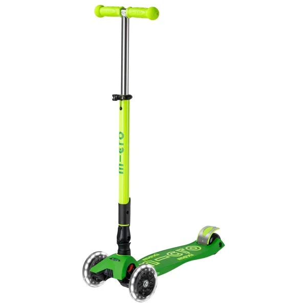 Micro Maxi Deluxe Foldable Mmd097 Işıklı Yeşil 3 Tekerlekli Çocuk Scooter - Görsel 5