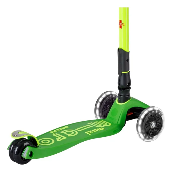 Micro Maxi Deluxe Foldable Mmd097 Işıklı Yeşil 3 Tekerlekli Çocuk Scooter - Görsel 7