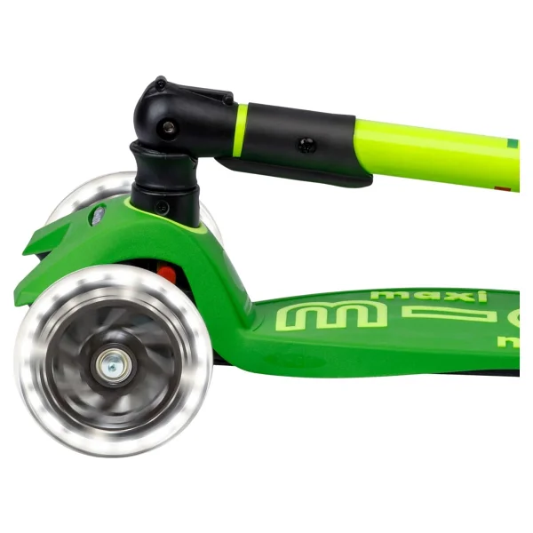 Micro Maxi Deluxe Foldable Mmd097 Işıklı Yeşil 3 Tekerlekli Çocuk Scooter - Görsel 9