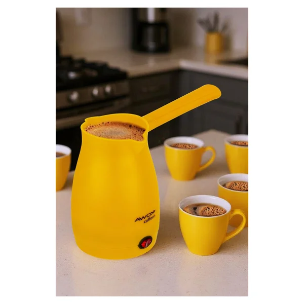 Awox Caffeen Sarı Elektrikli Cezve - Görsel 3
