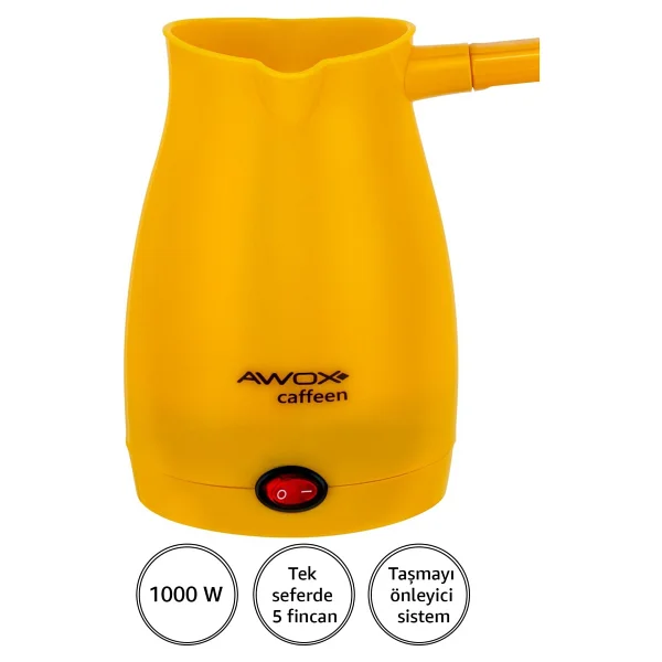 Awox Caffeen Sarı Elektrikli Cezve - Görsel 5