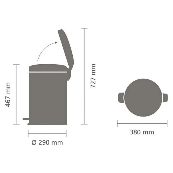 Brabantia Newicon 20 Lt Pedallı Çöp Kovası - Görsel 3