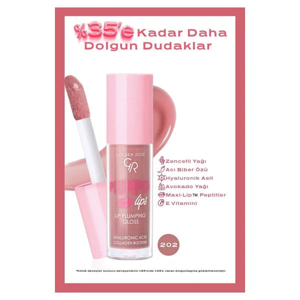 Golden Rose Plumped Lips Lipgloss No: 209 - Dolgunlaştırıcı Etkili Ve Nemlendirici Parlatıcı - Görsel 8