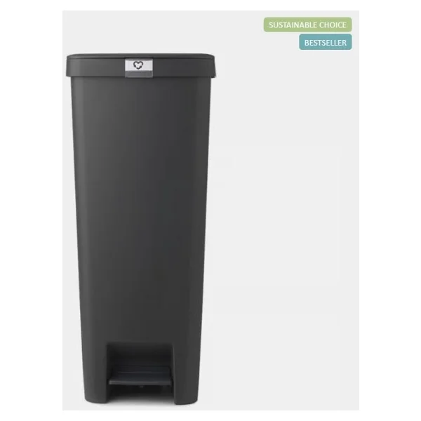 Brabantia Stepup Pedallı Plastik Koyu Gri 40 Lt Çöp Kovası - Görsel 6