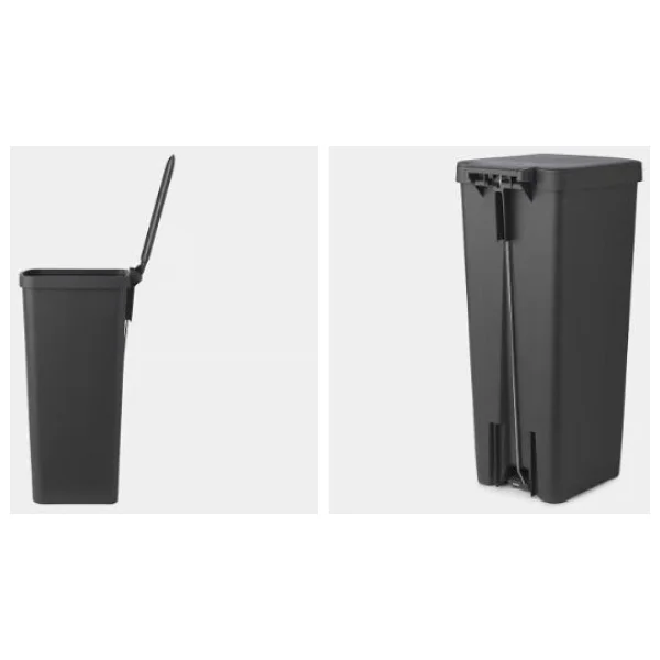 Brabantia Stepup Pedallı Plastik Koyu Gri 40 Lt Çöp Kovası - Görsel 3