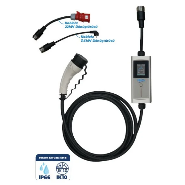 Hims Hctk-22-G 22 Kw 5 M Kablolu Elektrikli Araç Şarj İstasyonu - Görsel 2