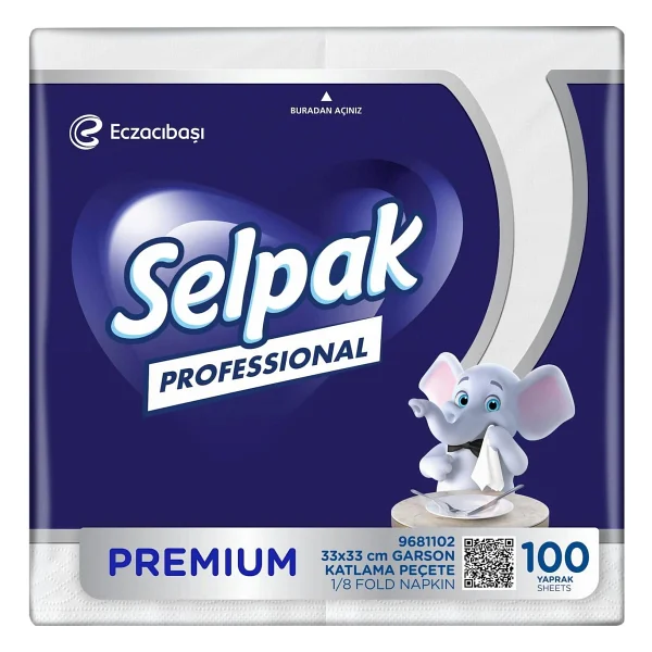 Selpak Professional Premium Garson Katlama 100 Yaprak 24'lü Peçete - Görsel 4