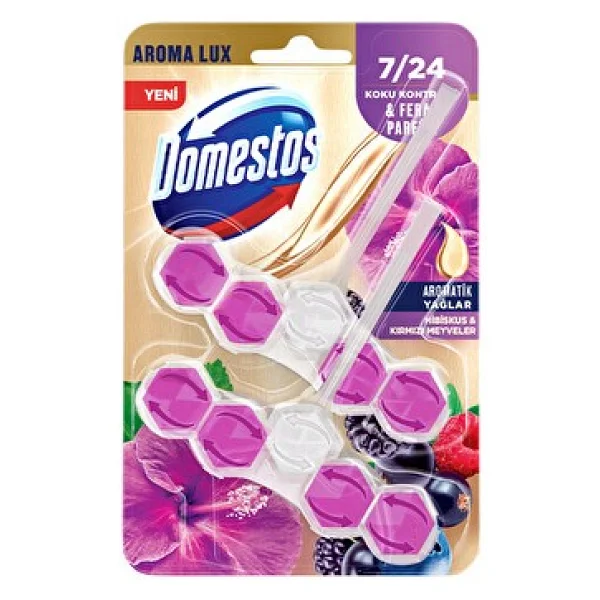 Domestos Aroma Lux Hibiskus & Kırmızı Meyveler Tuvalet Bloğu 100 Gr - Görsel 3