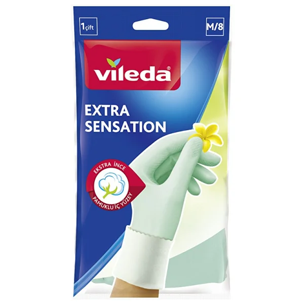 Vileda Extra Sensation Orta Boy Temizlik Eldiveni - Görsel 2