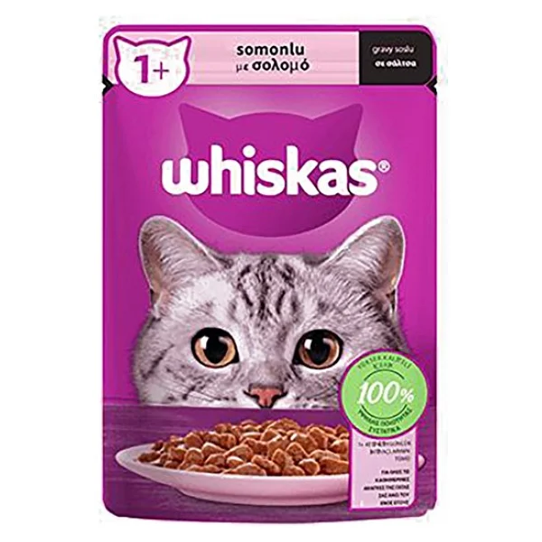 Whiskas Gravy Soslu Somonlu 85 gr Yetişkin Kedi Yaş Maması - Görsel 8