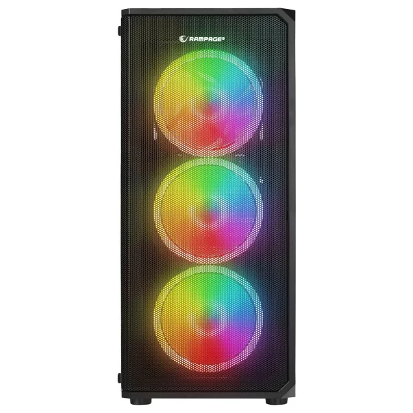 Rampage Helios Mesh Rainbow Fanlı 650 W Atx Oyuncu Kasası - Görsel 3