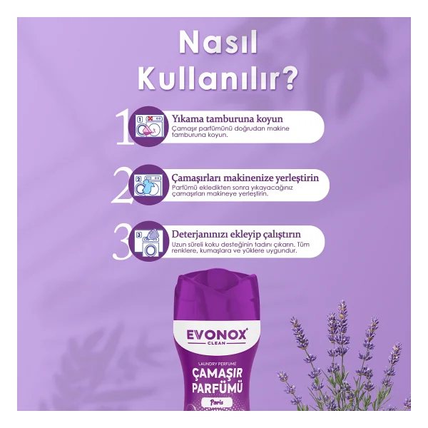 Evonox Clean Paris Çamaşır Parfümü 210 Gr - Görsel 4