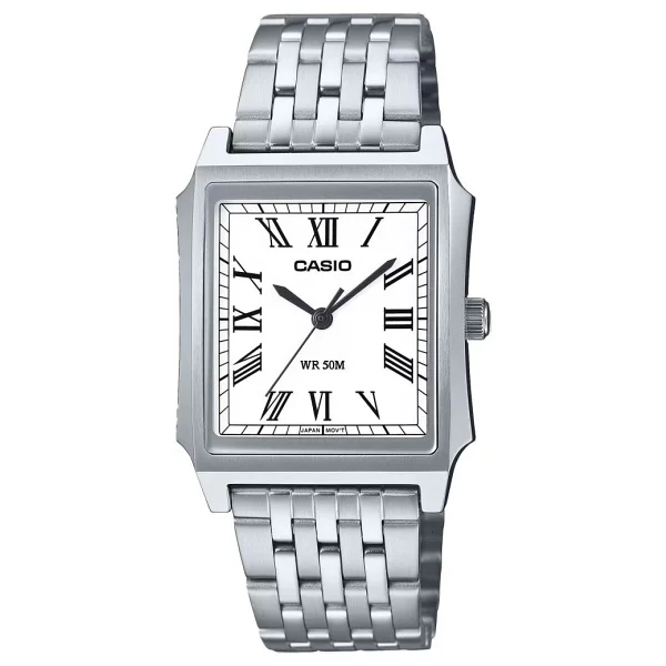 Casio Standart Mtp-B190d-7bvdf Çelik Kordon Beyaz Erkek Kol Saati - Görsel 5