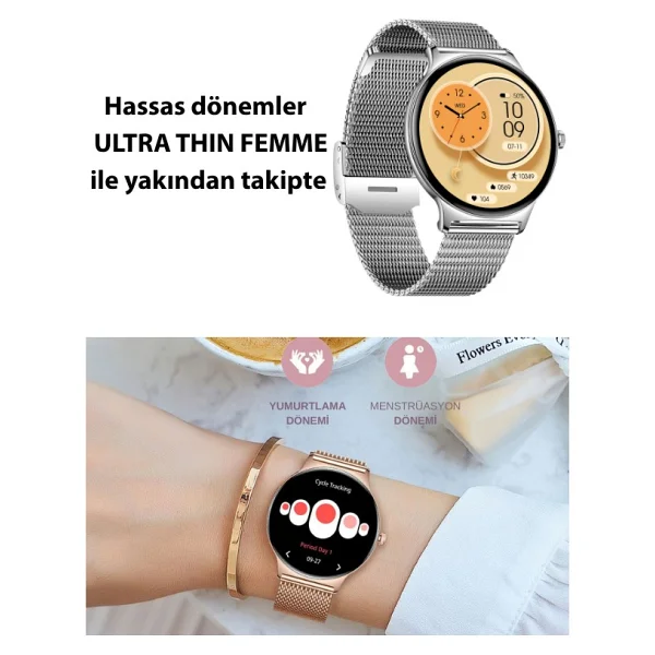 Logia Ultra Thin Femme Akıllı Saat - Görsel 3