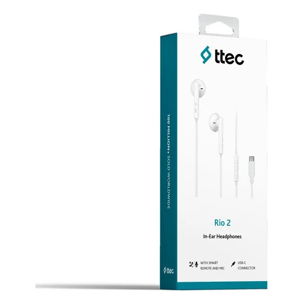 Ttec Rio 2 2kmm14b Type-C Beyaz Kulak İçi Kablolu Kulaklık - Görsel 6