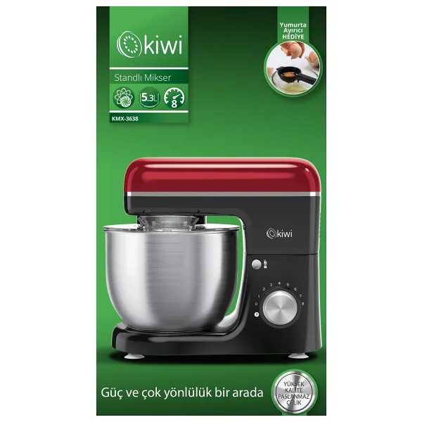 Kiwi Kmx-3638 1300 W 5.3 Lt Hamur Yoğurma Makinesi - Görsel 6