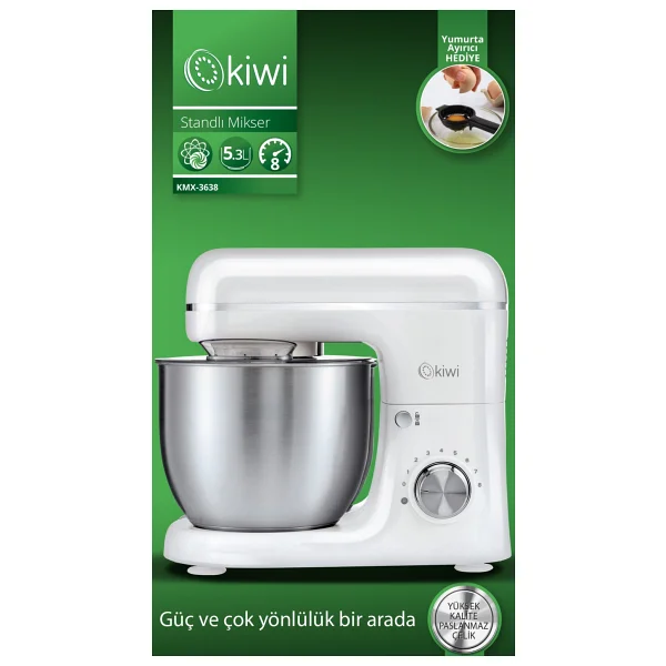 Kiwi Kmx-3638 1300 W 5.3 Lt Hamur Yoğurma Makinesi - Görsel 4