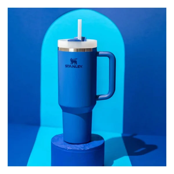 Stanley Quencher Azur Mavisi 1.18 Lt Pipetli Termos Bardak - Görsel 4