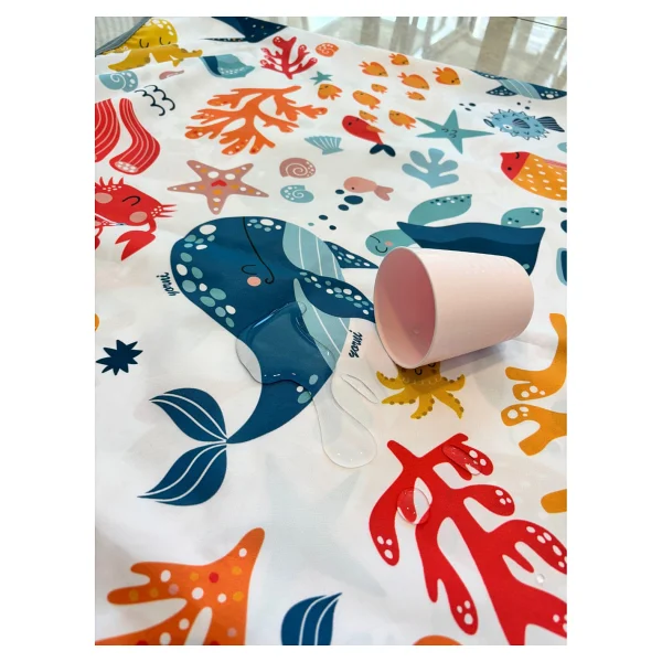 Yorni 145x100cm, Ocean, Sıvı Geçirmeyen Çok Amaçlı Aktivite Örtüsü; Yer, Masa Ve Yatak İçin, Makinede Yıkanabilir - Beyaz - 145 X 100 Cm - Görsel 5
