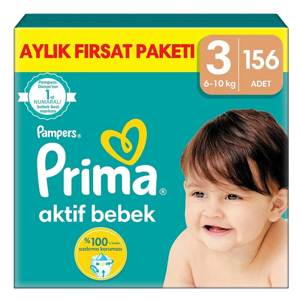 Prima Aktif 3 Numara Midi 78'li 2 Adet Bebek Bezi - Görsel 3