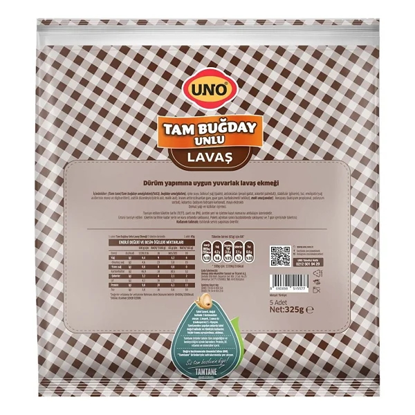 Uno Tam Buğday Lavaş 325 Gr - Görsel 2