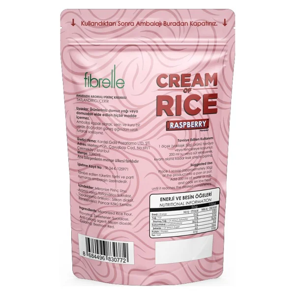 Fibrelle Cream Of Rice 1 Kg Öğün Tozu - Görsel 2
