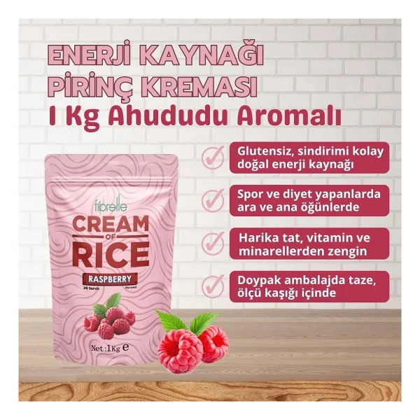 Fibrelle Cream Of Rice 1 Kg Öğün Tozu - Görsel 3