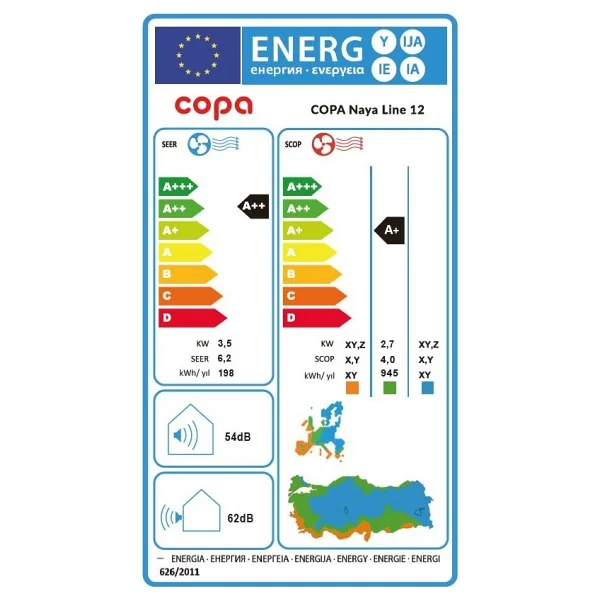 Copa Naya Line 12 A++ 12000 Btu Inverter Duvar Tipi Klima - Görsel 4