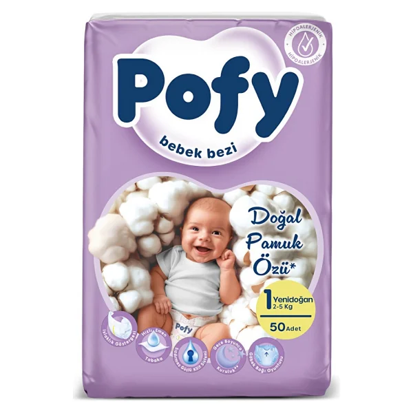 Pofy 1 Numara Yenidoğan 50'li Bebek Bezi - Görsel 5