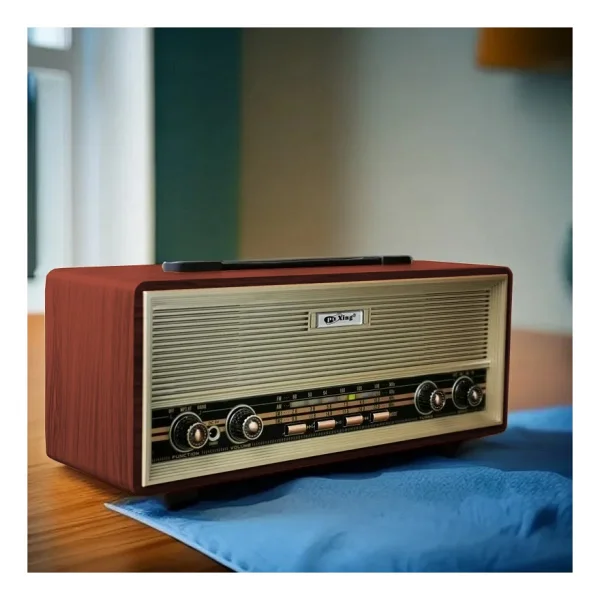 Coverzone Midi Boy Retro Radyo Bluetooth Destekli Taşınabilir Radyo - Fm/Am/Sw Frekans, USB/Tf Kart Girişli, 2x8w Hoparlör, Şarjlı Ve Kablolu Kullanım 35cm X 14cm Px-630bt (Px-630bt - Kahverengi) - Görsel 3