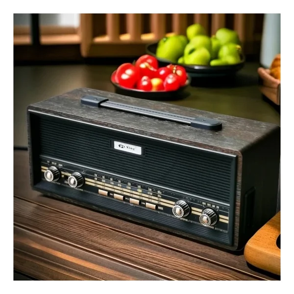 Coverzone Midi Boy Retro Radyo Bluetooth Destekli Taşınabilir Radyo - Fm/Am/Sw Frekans, USB/Tf Kart Girişli, 2x8w Hoparlör, Şarjlı Ve Kablolu Kullanım 35cm X 14cm Px-630bt (Px-630bt - Siyah) - Görsel 3