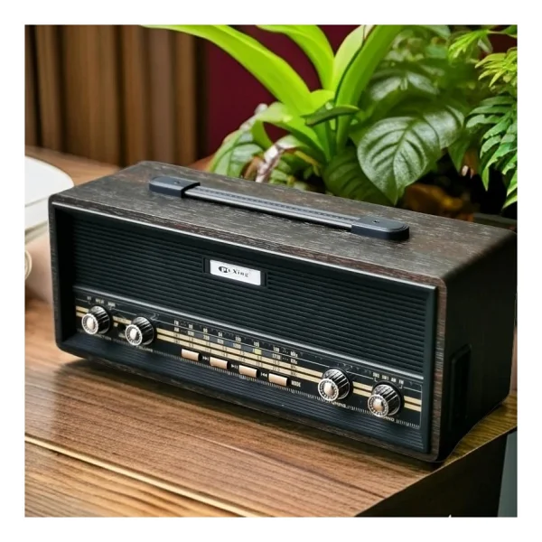 Coverzone Midi Boy Retro Radyo Bluetooth Destekli Taşınabilir Radyo - Fm/Am/Sw Frekans, USB/Tf Kart Girişli, 2x8w Hoparlör, Şarjlı Ve Kablolu Kullanım 35cm X 14cm Px-630bt (Px-630bt - Kahverengi) - Görsel 7