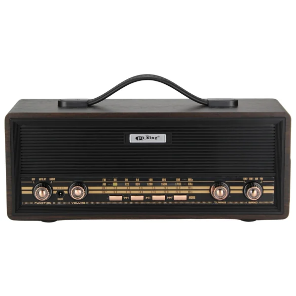 Coverzone Midi Boy Retro Radyo Bluetooth Destekli Taşınabilir Radyo - Fm/Am/Sw Frekans, USB/Tf Kart Girişli, 2x8w Hoparlör, Şarjlı Ve Kablolu Kullanım 35cm X 14cm Px-630bt (Px-630bt - Siyah) - Görsel 4