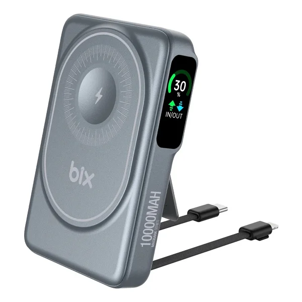 Bix Tpb16 Gri 10000 mAh Hızlı Şarj Magsafe Powerbank - Görsel 7