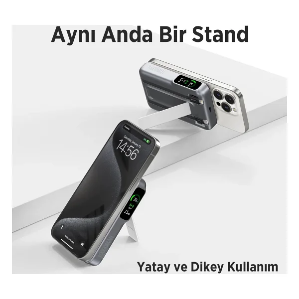Bix Tpb16 Gri 10000 mAh Hızlı Şarj Magsafe Powerbank - Görsel 10