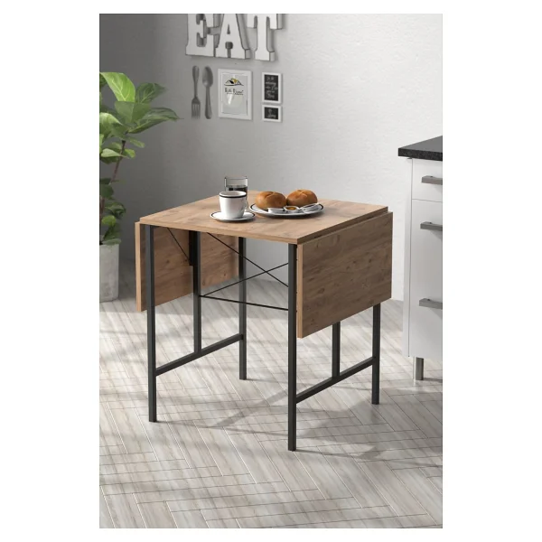 Retodesign Katlanır Mutfak Masası Modern Ahşap Tasarım 1625 Kullanışlı Ve Şık - Görsel 2