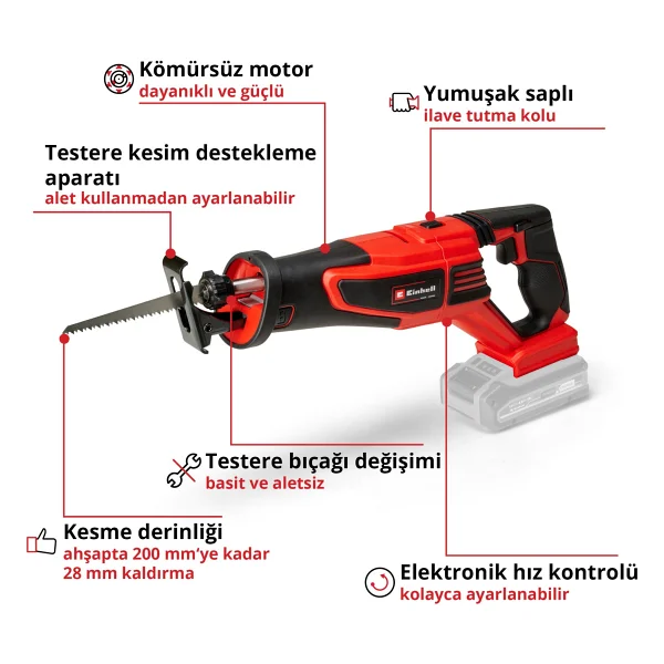 Einhell Tp-Ap 18/28 Li Bl Tilki Kuyruğu Testere - Görsel 8