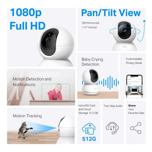 Tp-Link Tapo C200 Full HD Ip Wi-Fi Güvenlik Kamerası - Görsel 3