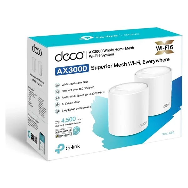Tp-Link Deco X50 3000 Mbps 2'li Router - Görsel 8