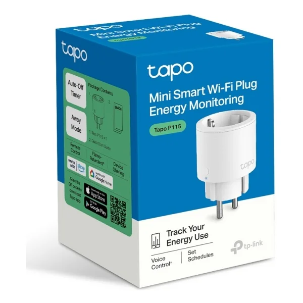 TP-Link Tapo P115 Mini Wi-Fi 4'lü Akıllı Priz - Görsel 2