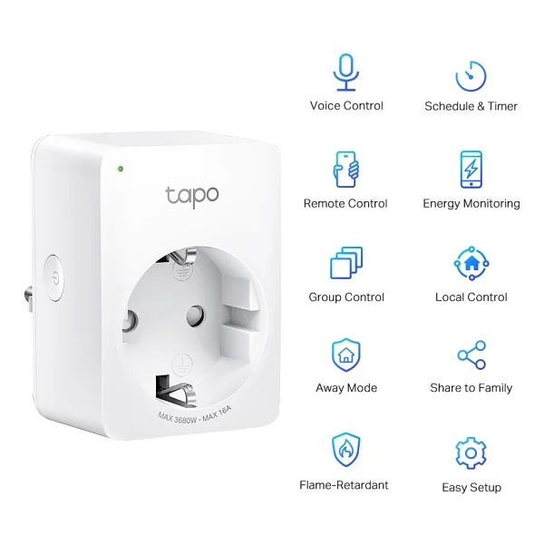 Tp-Link Tapo P110 Mini Wi-Fi Akıllı Priz - Görsel 3