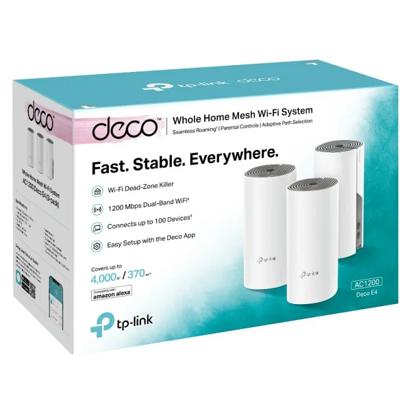 Tp-Link Deco E4 1200 Mbps 3'lü Router - Görsel 3
