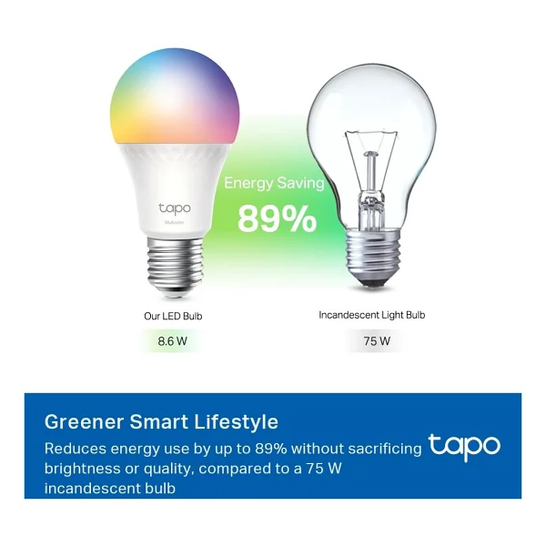 Tp-Link Tapo L535e 8.6 W-75 W E27 RGB Akıllı LED Ampul - Görsel 9