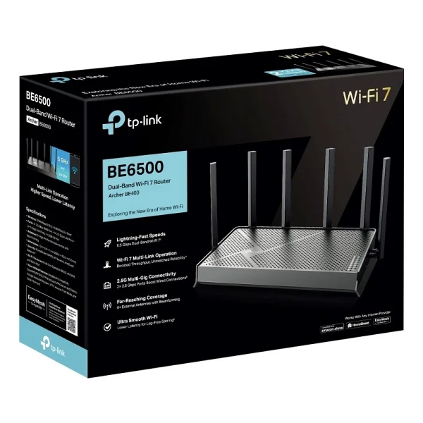 Tp-Link Archer Be400 5 Port 6500 Mbps Router - Görsel 4